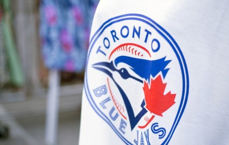 Detail of Blue Jays memorabilia. The Toronto Blue Jays are a professional baseball team located in Toronto, Canada. Members of the Eastern Division of MLB