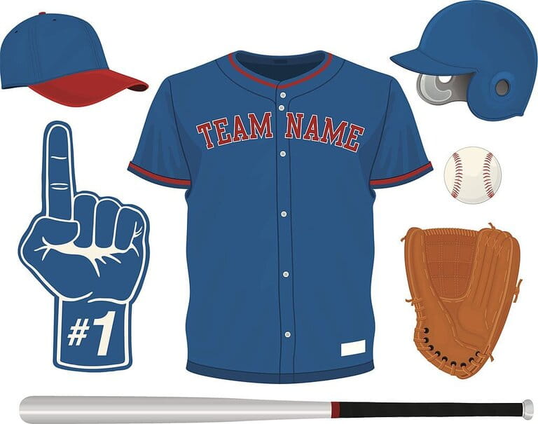 Illustration baseball set Illustration baseball set